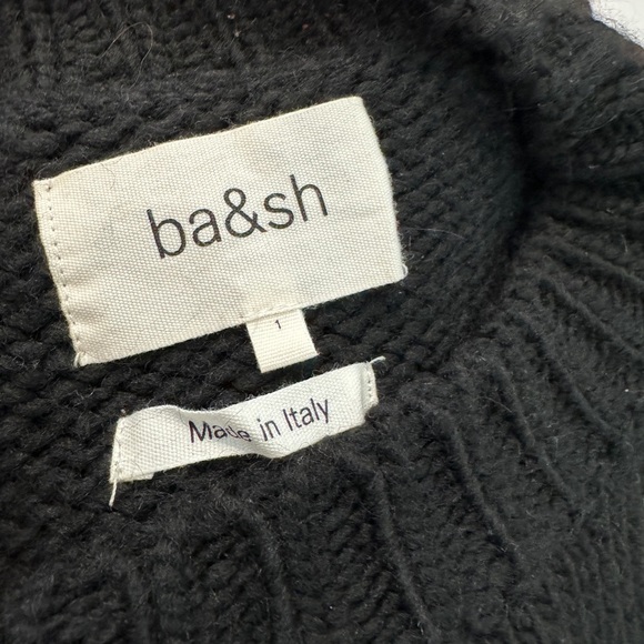 Ba&sh Leo Jacquard Knit Wool Alpaca Mohair Blend Black Red Leopard Sweater S - Picture 13 of 15